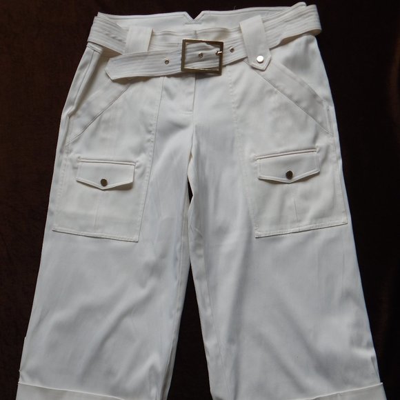 CACHE Cuffed Cropped Pants Exclusive of Decoration - Picture 1 of 8